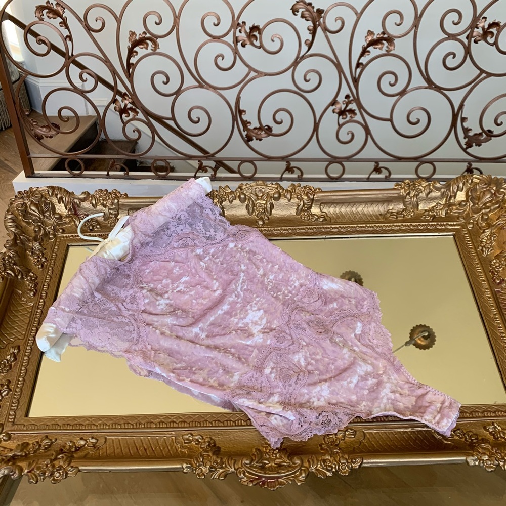 Victoria’s Secret Baby Pink Velvet One Piece Top